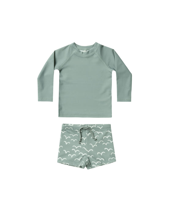 Rylee +Cru - Rashguard Boys Set - Aqua