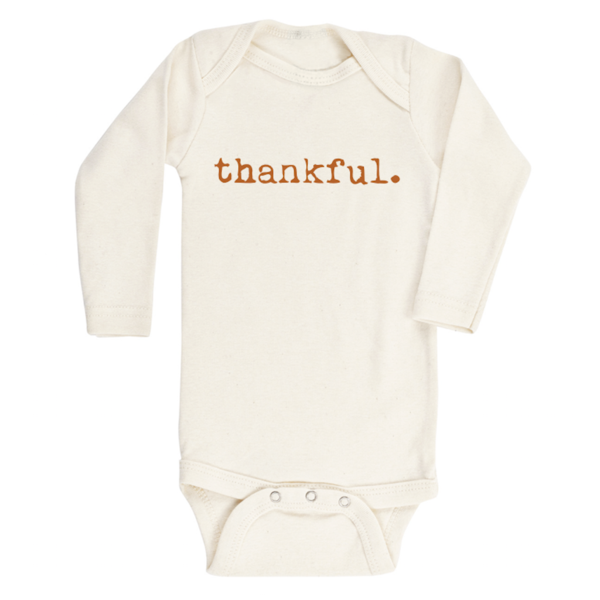 Organic Thankful Long Sleeve Bodysuit