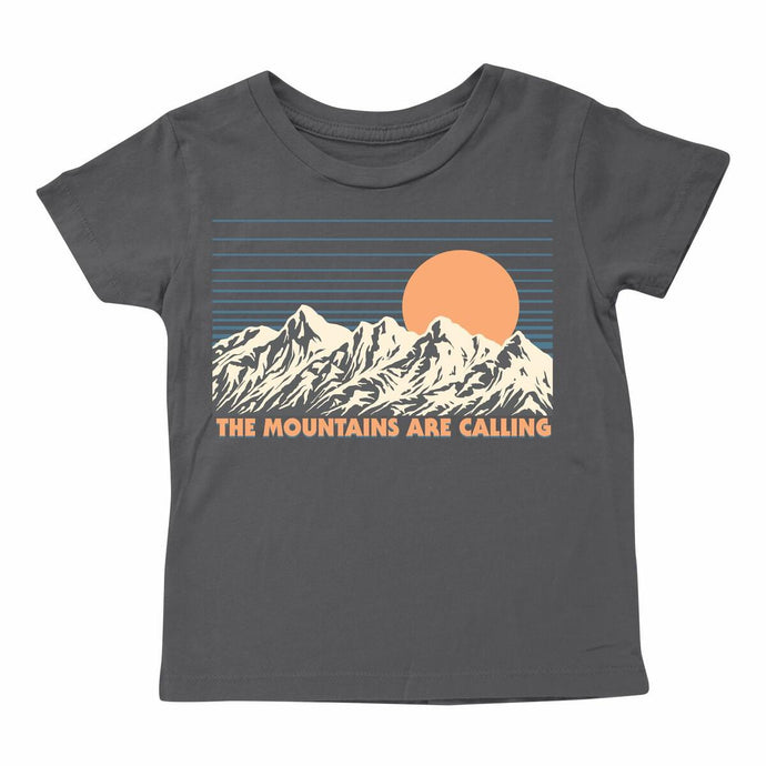 Tiny Whales - Mountains Are Calling Tee - Faded Black