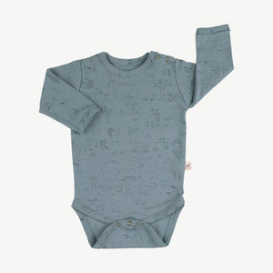RED CARIBOU - Organic The Story Onesie - Blue Mirage