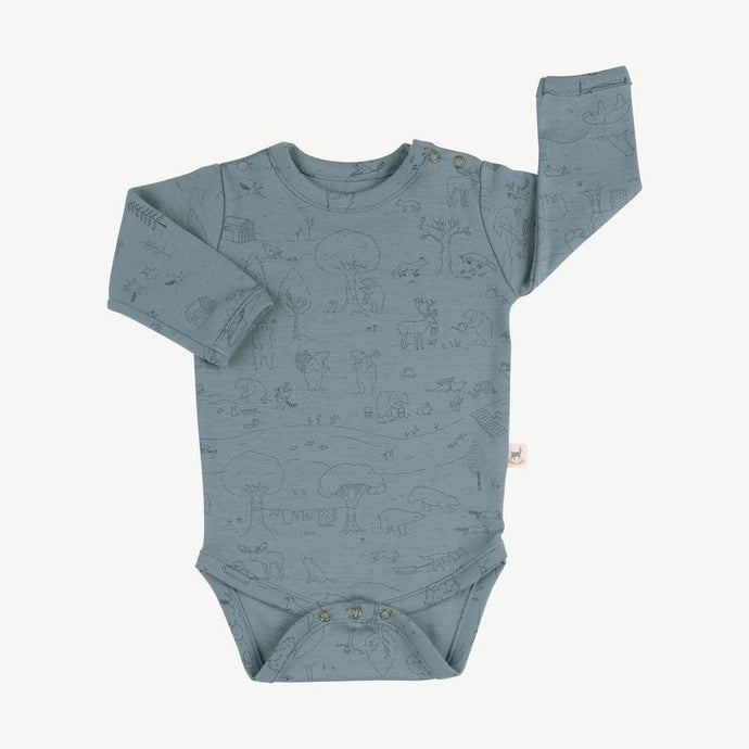 Organic The Story Onesie - Blue Mirage