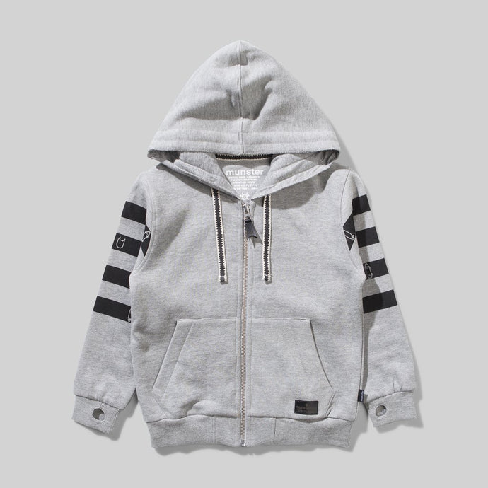 Munsterkids - Thrash Tape Crew Hoodie - Grey Marle