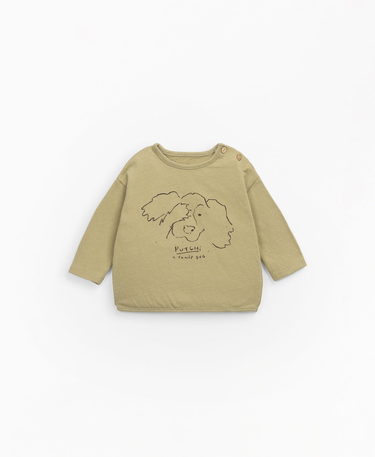 Playup - Organic Dog Print LS Tee - Time