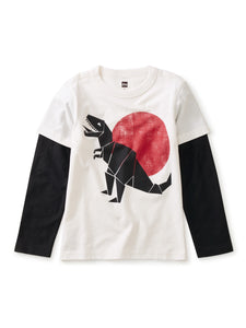 Tea Collection - T-Rex Layered Graphic Tee