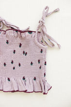 Load image into Gallery viewer, Fin &amp; Vince - Organic Smocked Crop Blouse - Tulips