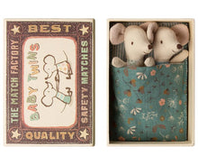 Load image into Gallery viewer, Baby Twins in a Matchbox - Striped &amp; Floral Outfits