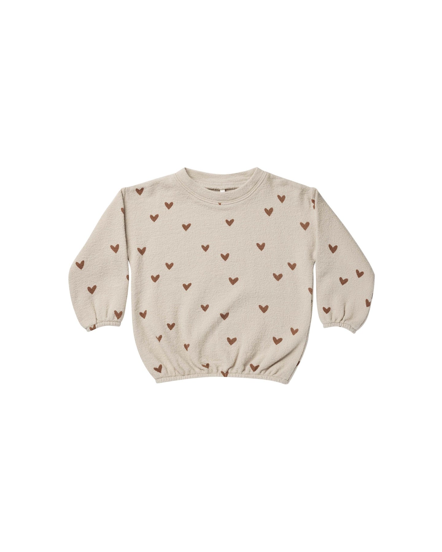 Rylee + Cru - Slouchy Pullover - Hearts - Pebble