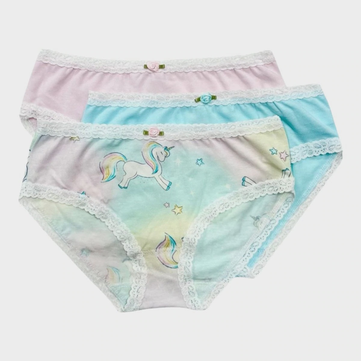 Girls Brief Panty - Multicolored Unicorn Print Panties for Girls - Pack of 4