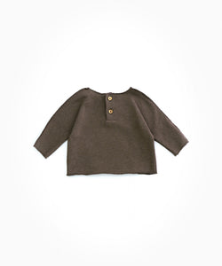 Play Up - Organic Cotton Top W/ Wood Buttons - Walnut