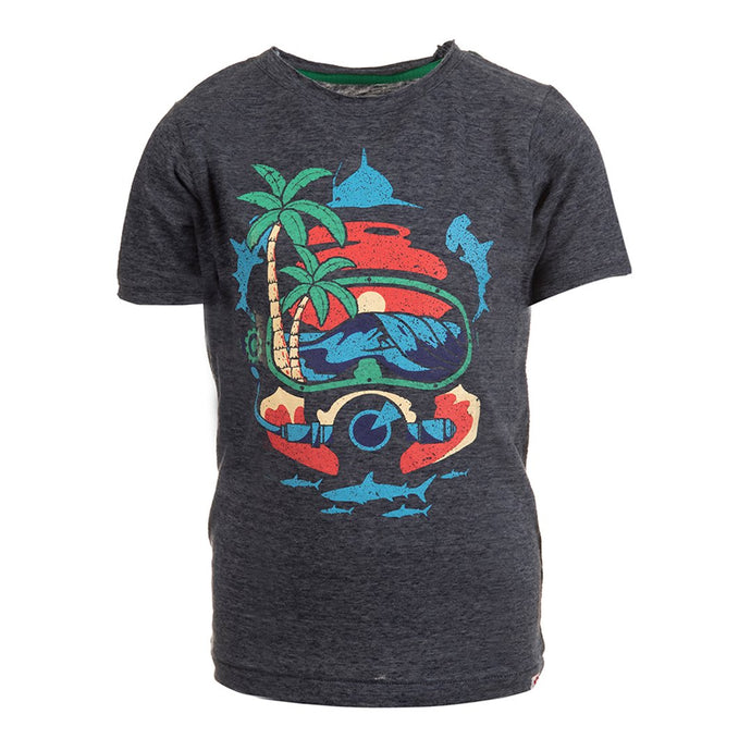 Appaman - Waterworld Graphic Tee - Peacock Heather