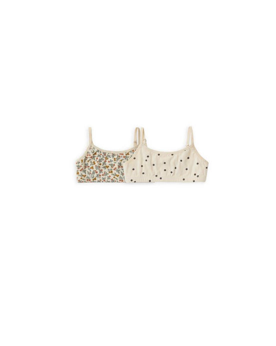 Rylee + Cru - Summer Bloom Dots - Girls Bralette Set - Natural Bloom