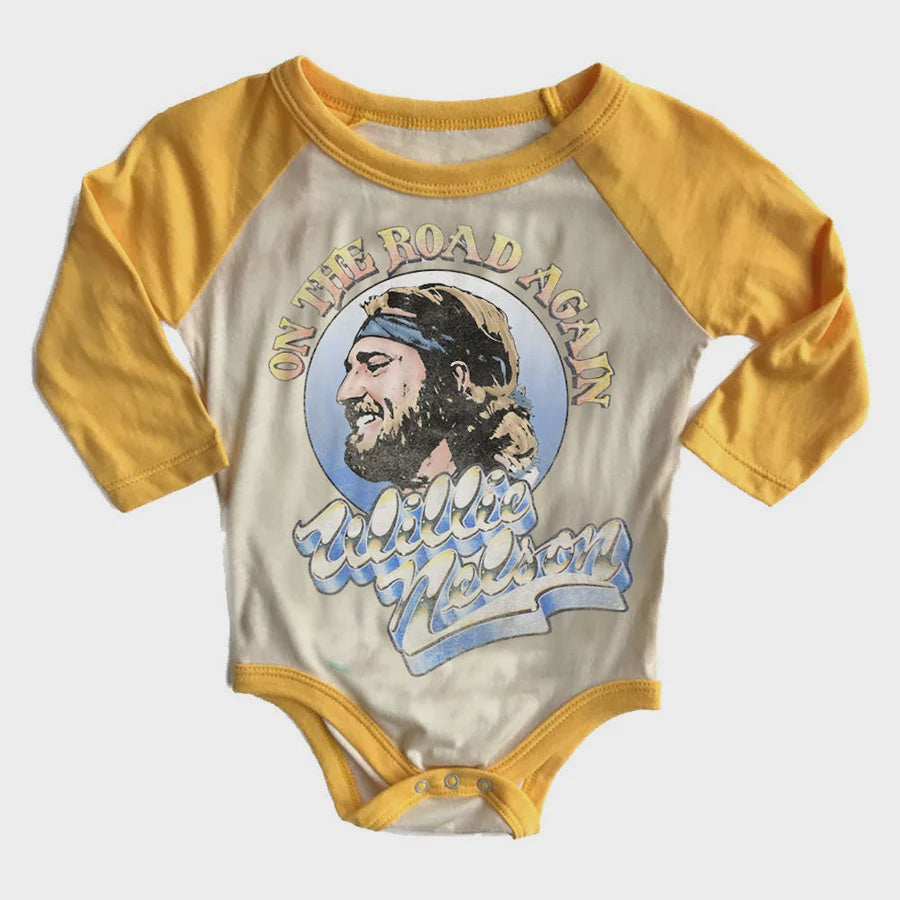 Rowdy Sprout - Willie Nelson Recycled Raglan Onesie