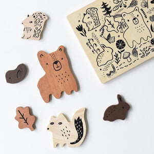 Wee Gallery - Wooden Tray Puzzle - Woodland