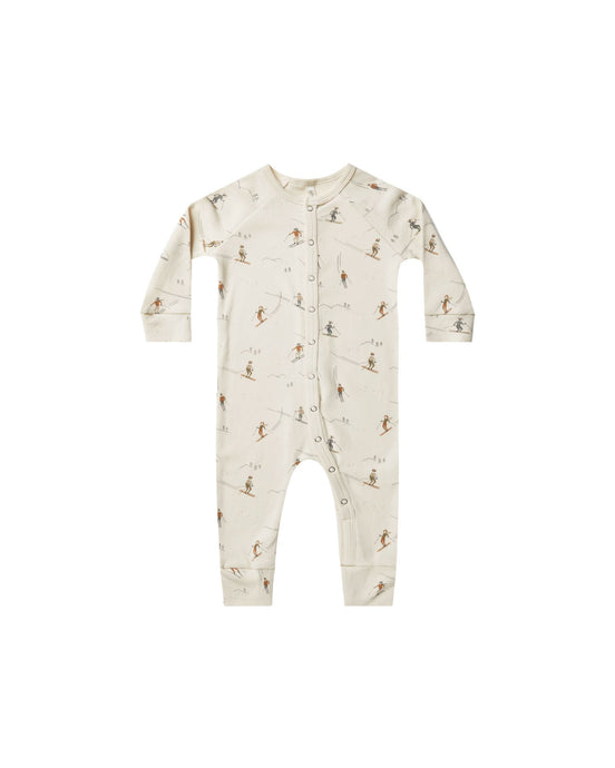 Rylee + Cru - Organic Skiers Long John Pajamas - Natural